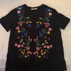Zara flower print t-shirt